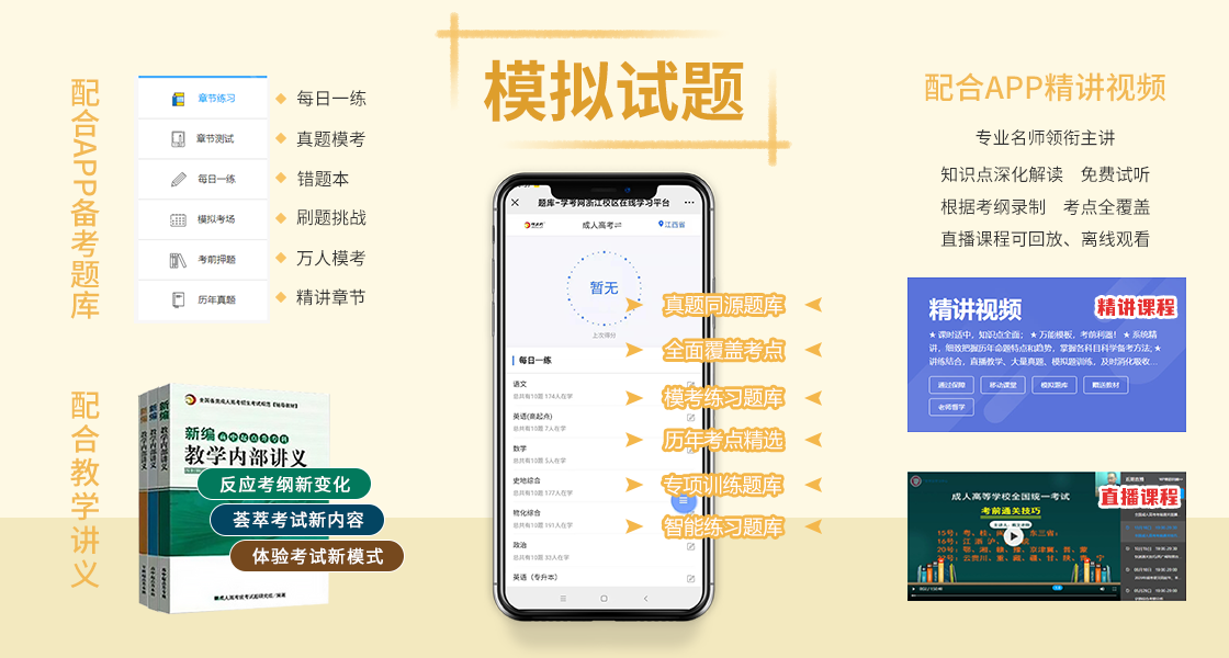 菏澤成人高考復(fù)習(xí)資料：模擬試題